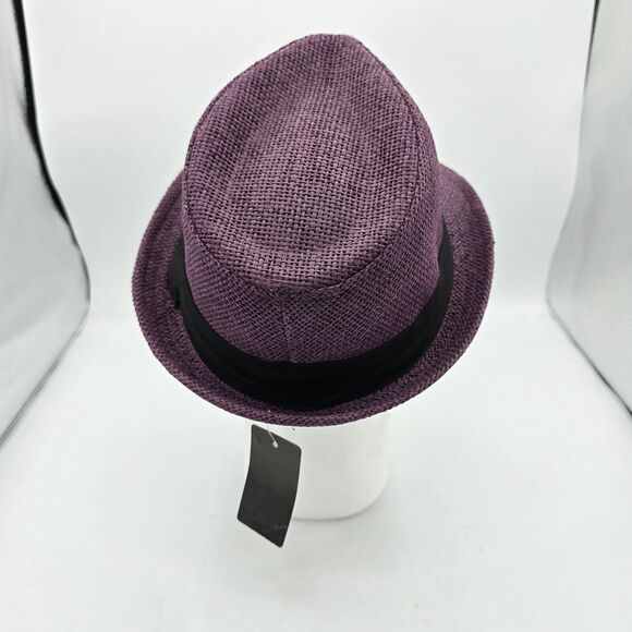 Men’s Milani Designed in Italy 100% Straw Hat Size L/xl Purple Brand New - Picture 3 of 6